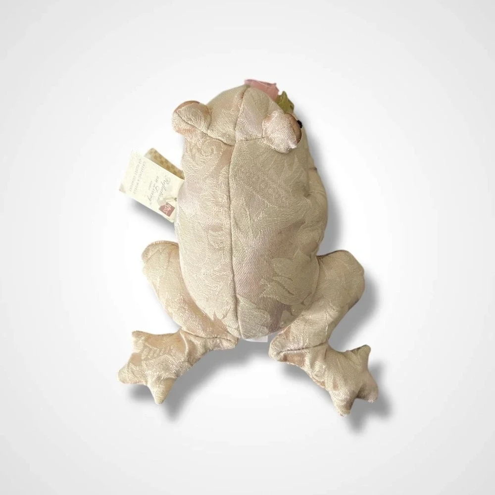 Russ Berrie Reflections on Living Fiona Frog Plush Stuffed Weighted Rose‎ Decor